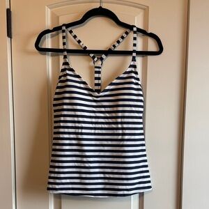 New With Tags! Kona Sol Navy and White Striped Swim Tankini.